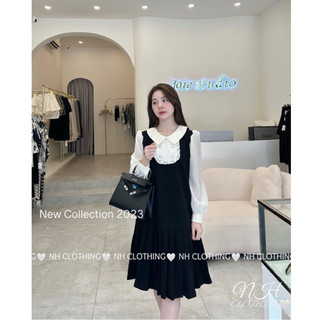Váy chân dập phối tay tơ sm