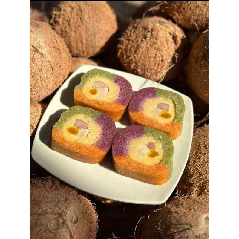 Bánh Tét Trà Cuôn 3 Màu Đòn 1,2kg1,5kg