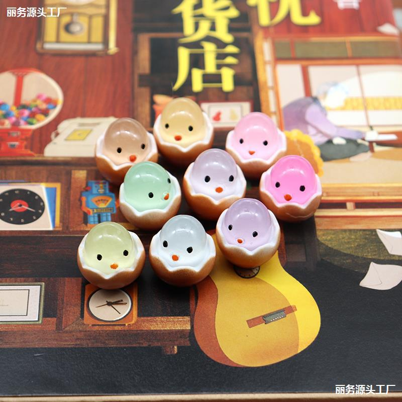 Charm phát sáng quả trứng gà ngộ nghĩnh đễ thương trang trí nhà cửa xe hơi