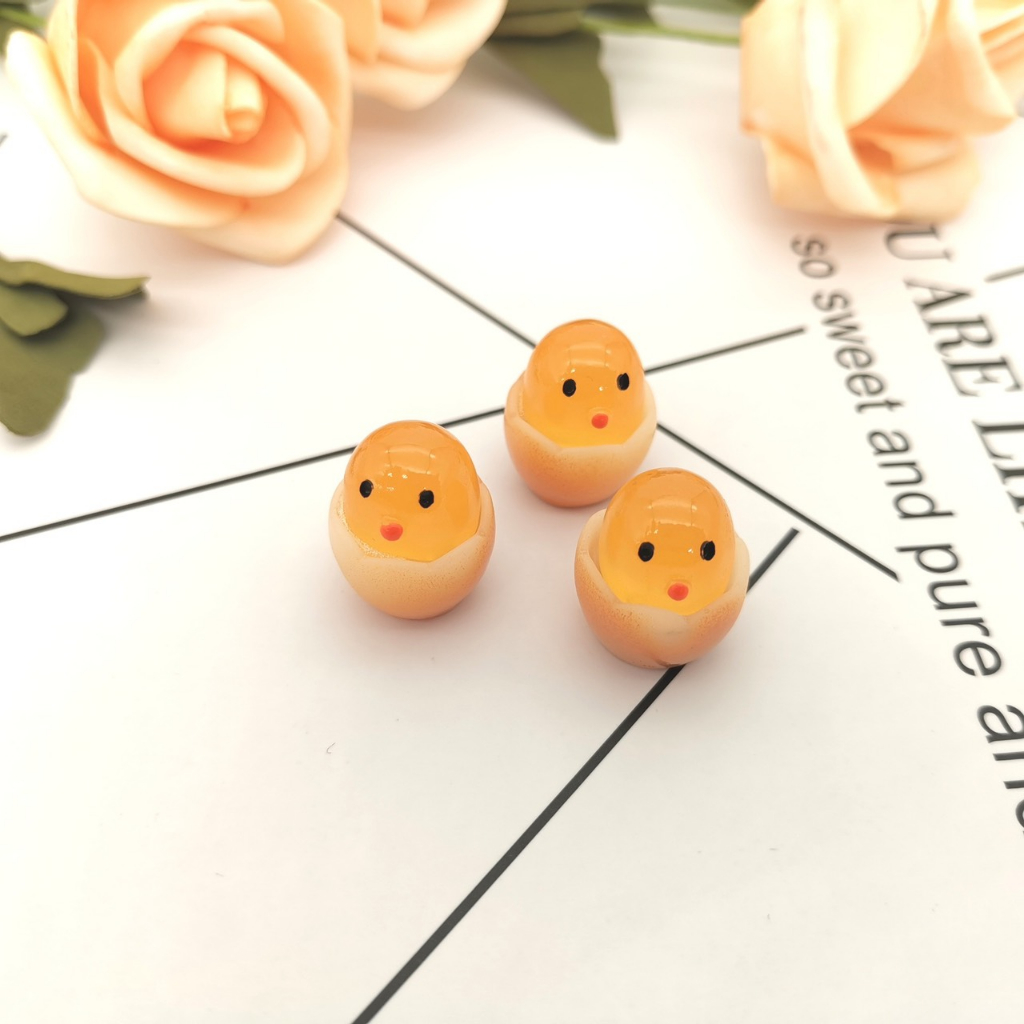 Charm phát sáng quả trứng gà ngộ nghĩnh đễ thương trang trí nhà cửa xe hơi