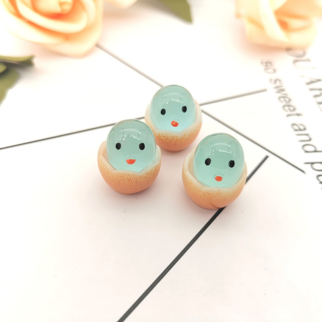 Charm phát sáng quả trứng gà ngộ nghĩnh đễ thương trang trí nhà cửa xe hơi