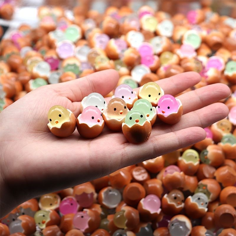 Charm phát sáng quả trứng gà ngộ nghĩnh đễ thương trang trí nhà cửa xe hơi