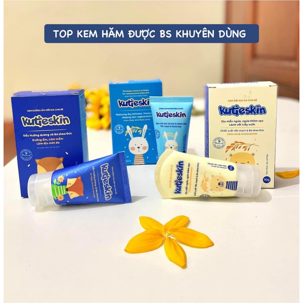 KUTIESKIN Kem Bôi Da Chăm Sóc Da Hết Chàm Sữa Mẩn Ngứa Hăm Dưỡng Ẩm Tub 30g