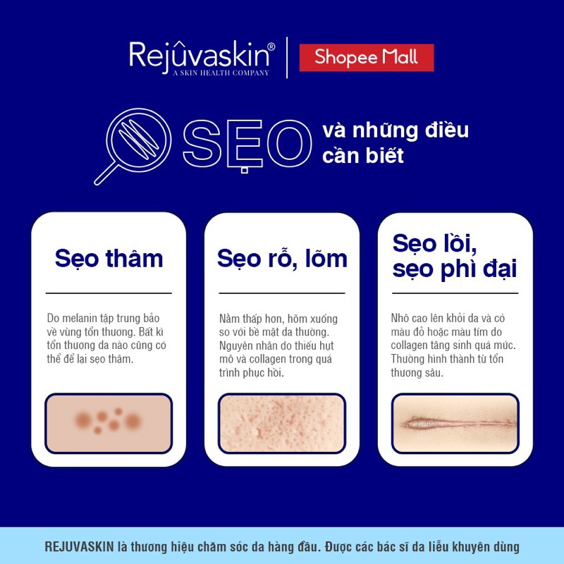 Gel làm xẹp sẹo lồi, sẹo phì đại Rejuvasil 10ml