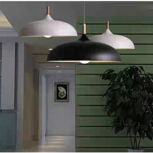 Đèn trang trí, Chao đèn thả đui gỗ - D350