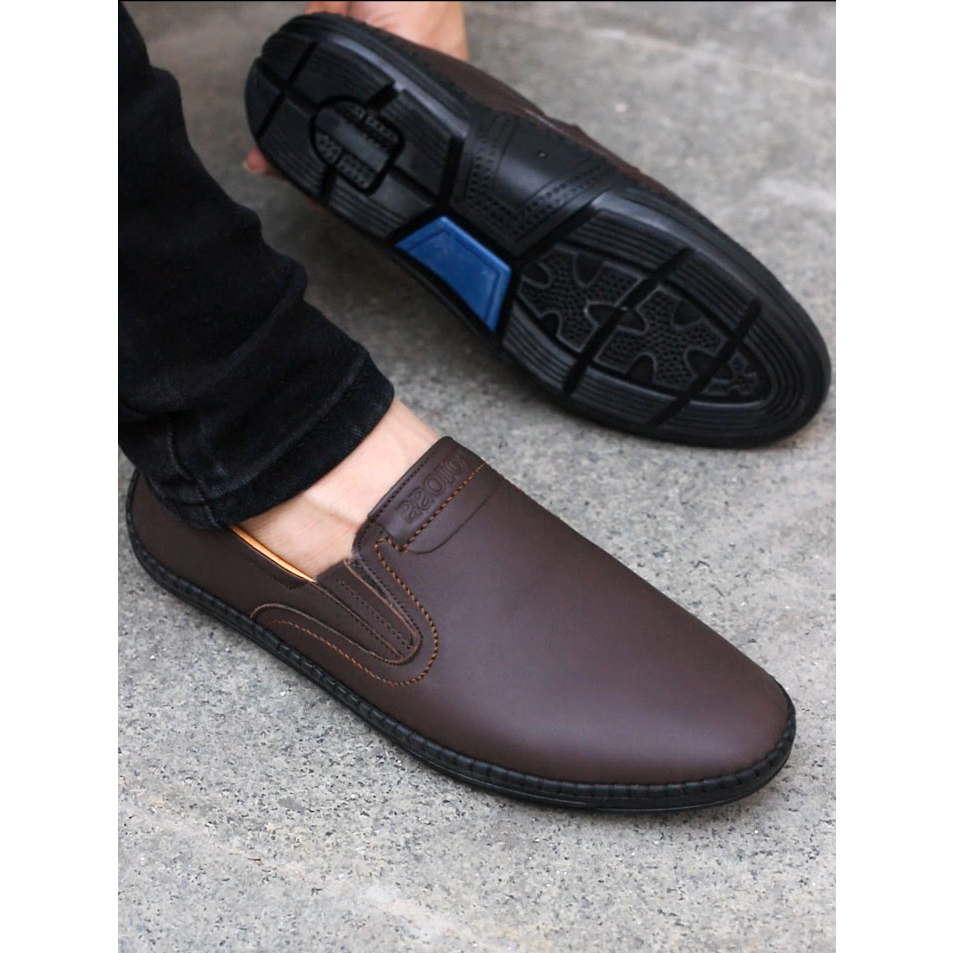 Giày lười nam da bò kiểu dáng Classic - Giày Mọi Nam 3V129