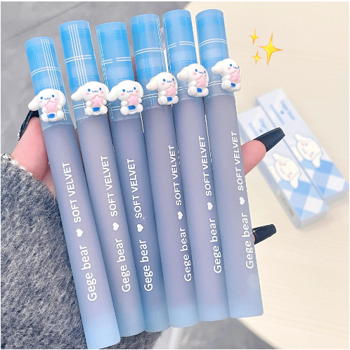 Son kem lì GEGE BEAR Soft Velvet cún xanh nhung lì bền màu lâu trôi