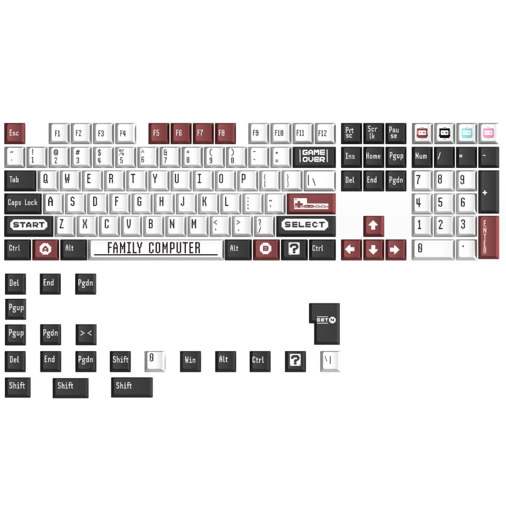 Nút bàn phím cơ Keycap PBT DyeSub FC Classic OEM Profile