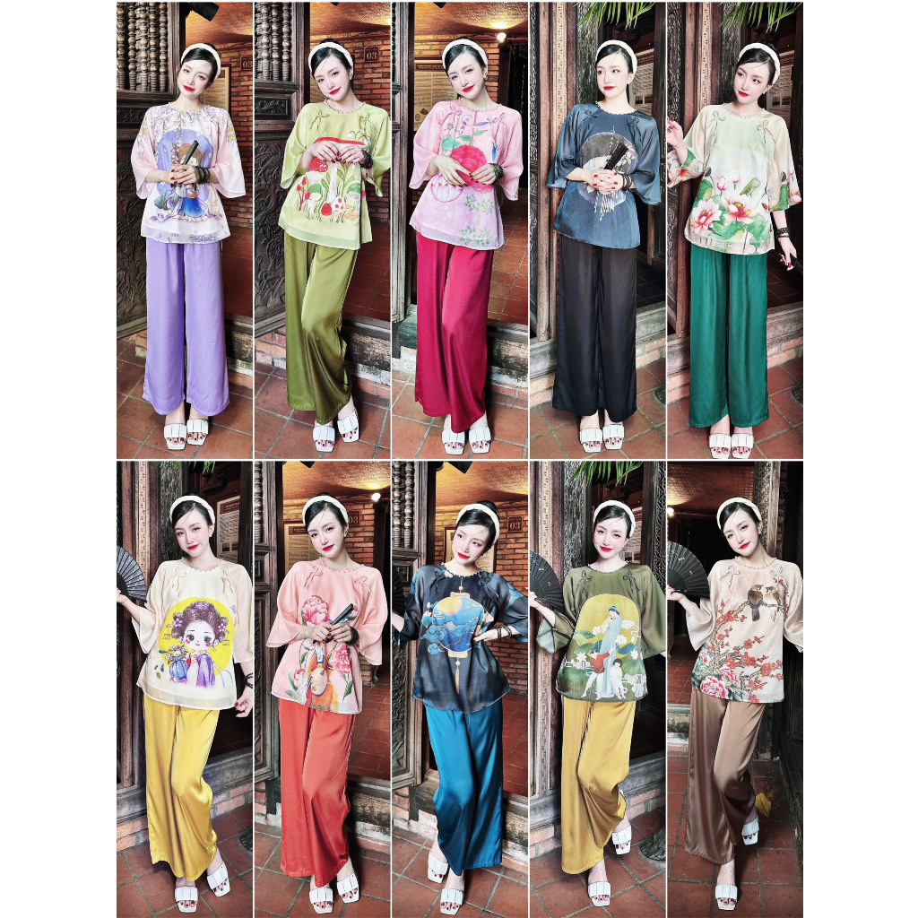Lam tơ ánh kim 3D, thoáng mát, thoải mái khi mặc s1003 - Đồ ngủ xinh Vy Linh