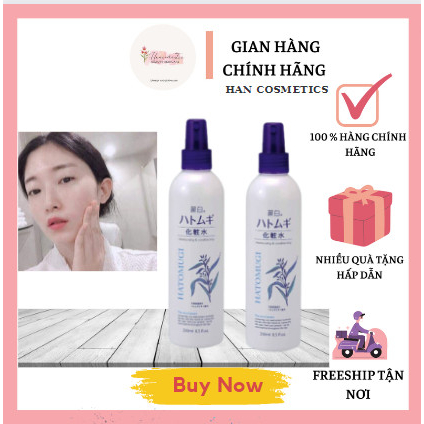 Xịt khoáng Hatomugi Dưỡng Ẩm và làm sáng da, trắng Da Chiết Xuất Hạt Ý Dĩ 250ml - Han Cosmetics