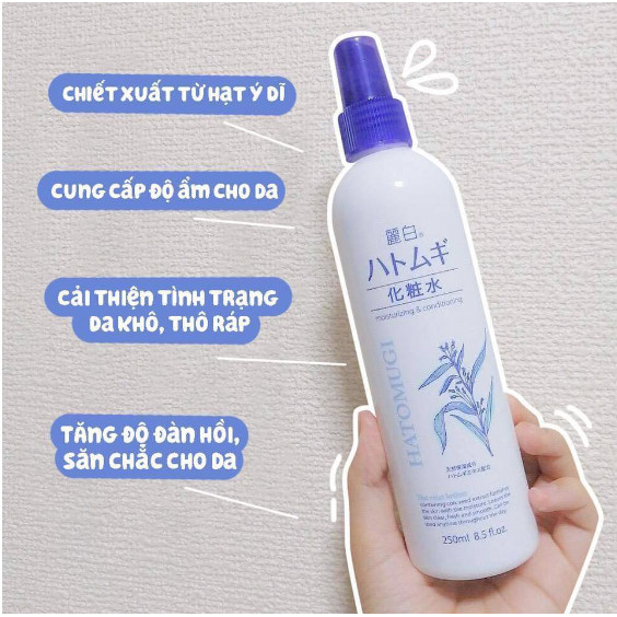 Xịt khoáng Hatomugi Dưỡng Ẩm và làm sáng da, trắng Da Chiết Xuất Hạt Ý Dĩ 250ml - Han Cosmetics | BigBuy360 - bigbuy360.vn