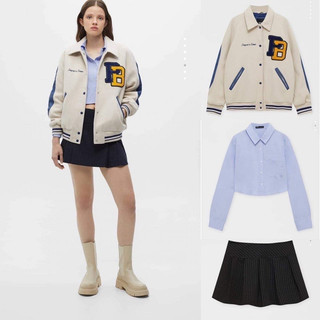 Áo khoác bomber nỉ tàu chữ nổi