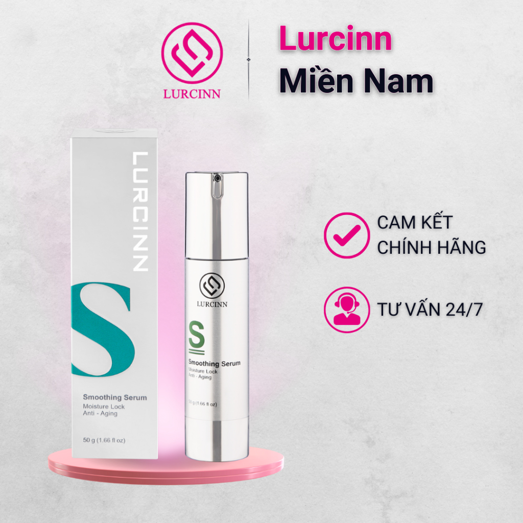 Nước thần Khóa ẩm sâu 75h Lurcinn Smoothing Serum 50ml Dưỡng Ẩm, Khóa Ẩm, Cân Bằng PH Cho Da