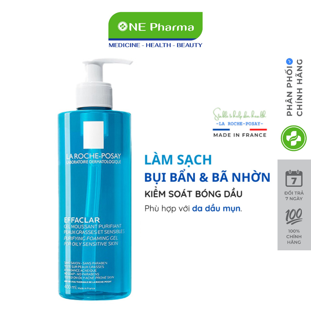 Sữa Rửa Mặt Tạo Bọt La Roche-Posay Effaclar Cho Da Dầu Nhạy Cảm 400ml