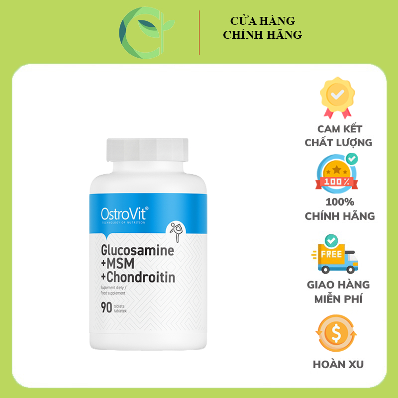 Thực phẩm bảo vệ sức khỏe OSTROVIT® GLUCOSAMINE + MSM + CHONDROITIN 90 Viên