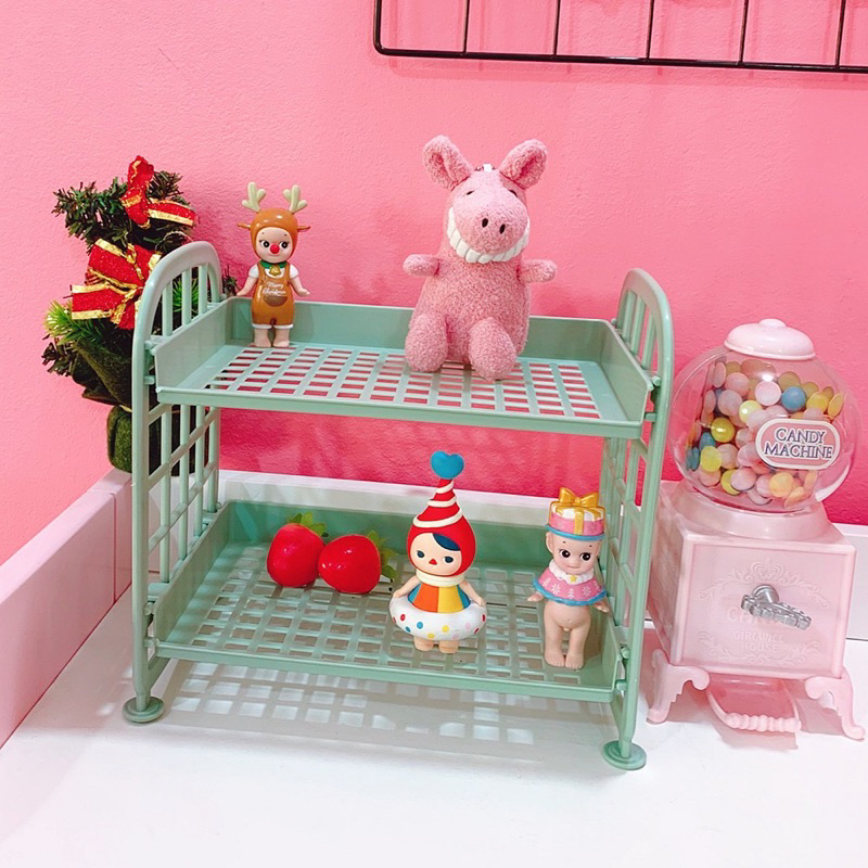 Kệ nhựa để đồ 2 tầng - Đựng đồ đa năng siêu xinh xắn để bàn học