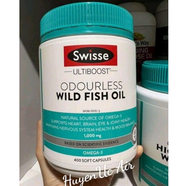 Dầu cá Swisse Odourless Fish Oil 1000mg 400 viên Úc