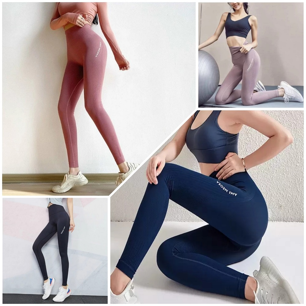 Quân Dài Ami Chữ Dọc Chất Dệt Gen Bụng Tôn Dáng (Đồ Tập Gym-Yoga-Aerobic Nữ)