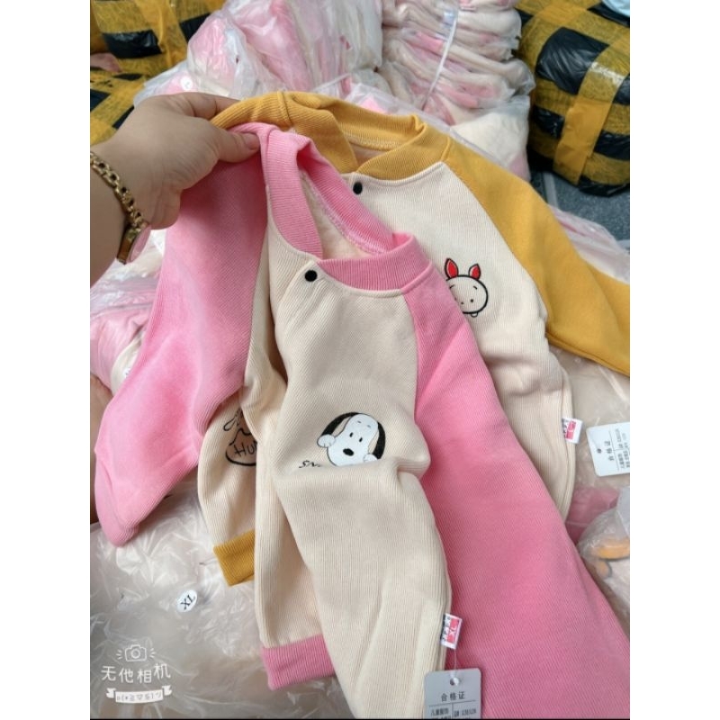 Áo khoác len tăm lót lông bé trai bé gái size nhí hàng Quảng Châu