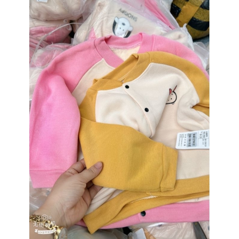 Áo khoác len tăm lót lông bé trai bé gái size nhí hàng Quảng Châu