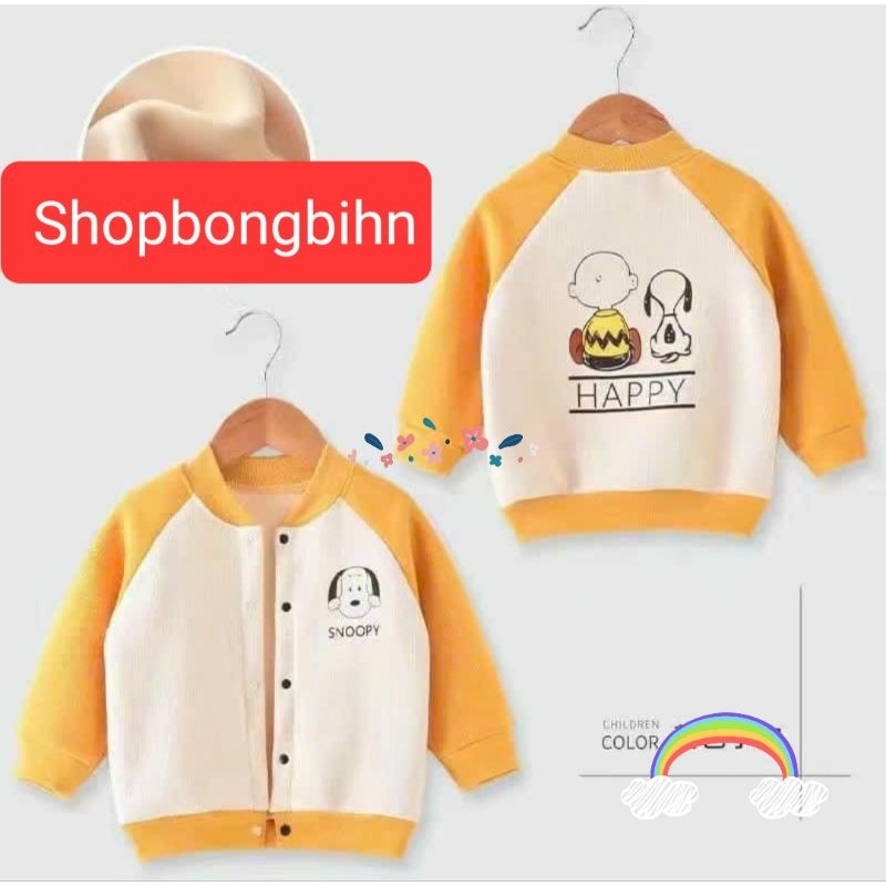 Áo khoác len tăm lót lông bé trai bé gái size nhí hàng Quảng Châu