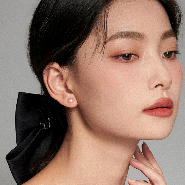 Khuyên Tai Bạc Đính Ngọc Trai Thiên Nhiên Cao Cấp Hạt 6-10mm - B2510 - Bảo Ngọc Jewelry