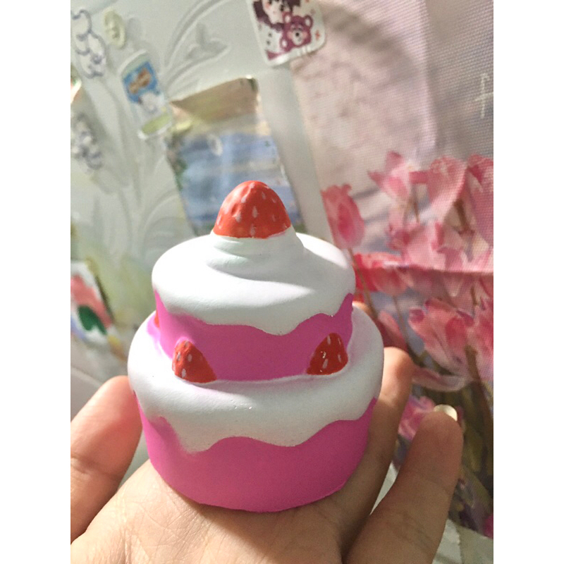 Squishy bánh kem 2 tầng mini siêu xinh🍰🌷