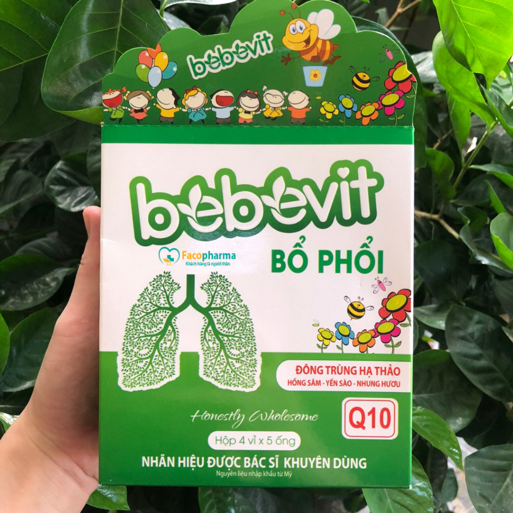 Bebevit bổ phổi cho bé siro đông trùng hạ thảo đào thải độc tố làm sạch phổi và tăng cường chức năng phổi TPN7.19