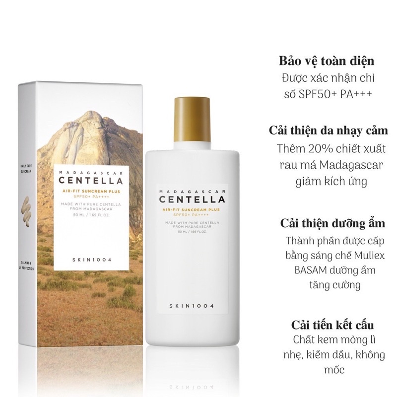 Kem Chống Nắng Skin1004 Madagascar Centella Air-Fit Suncream Plus