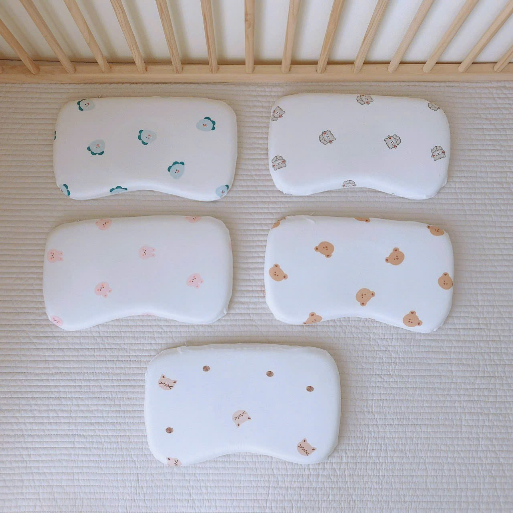 Gối lõm cao su non Monona 2023 cho bé từ sơ sinh giúp chống bẹp, bảo vệ xương đầu, cột sống cho bé chính hãng