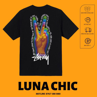 Áo Thun Stussy bàn tay 7 màu cotton 2 chiều nhiều mẫu hottrend vải 100% cotton