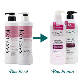 (Mẫu Mới 2023) Bộ Gội Xả Kerasys Repairing Damage Care 600ml Hàn Quốc