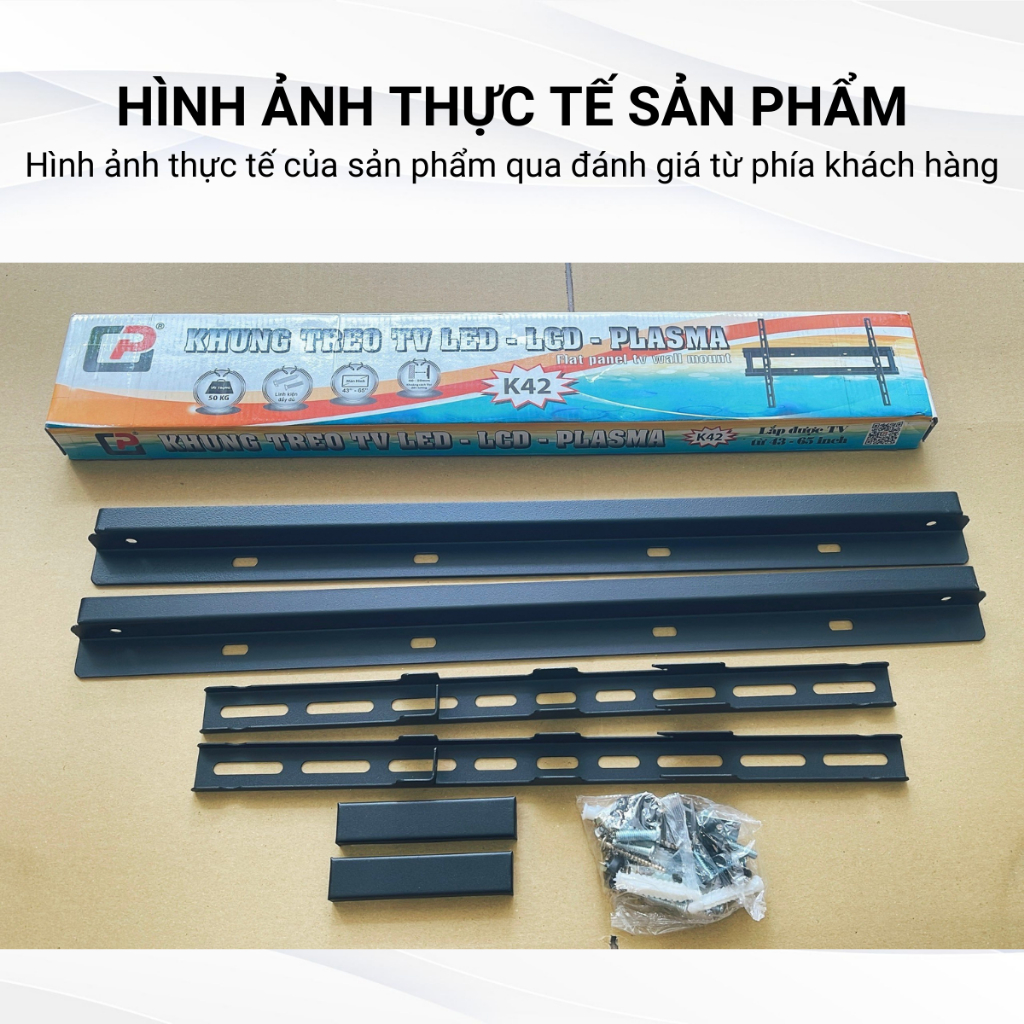 Khung treo tivi cố định CẢNH PHONG đa dạng kích thước từ 19-82 inch, chất liệu sắt sơn tĩnh điện màu, bảo hành 12 tháng