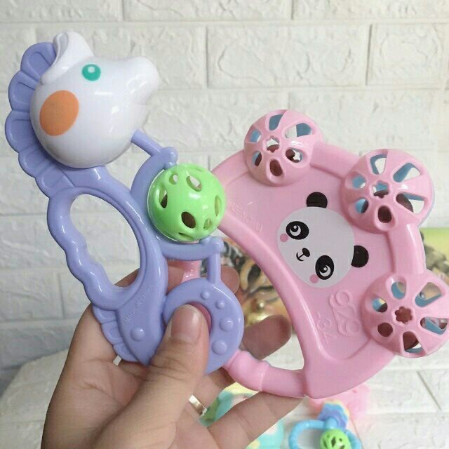 Đồ Chơi Xúc Xắc, Lục Lạc Có Chuông Vui Nhộn 7 Món Hình Thú Đáng Yêu Quà tặng Bé trai Bé gái Em bé