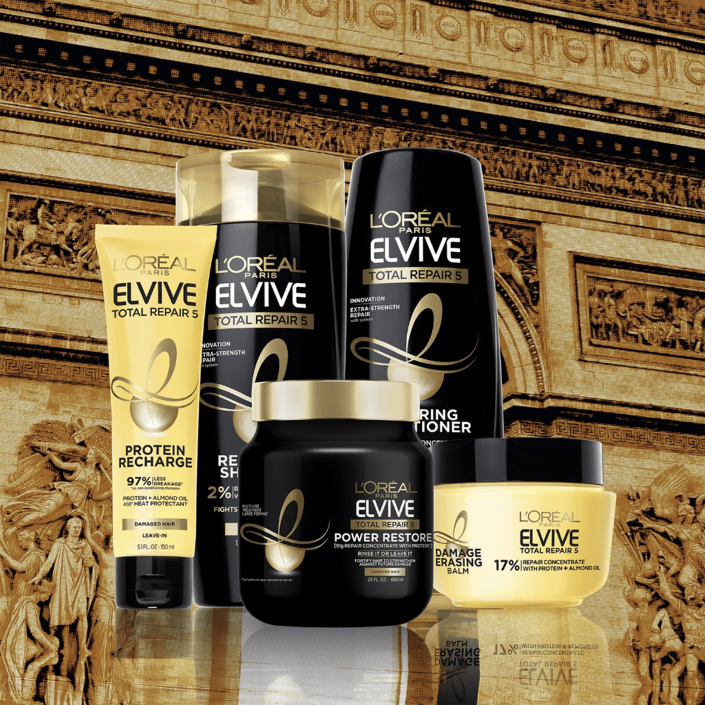 Dầu gội và Xả cho tóc hư tổn Loreal Paris Elvive Total Repair 5