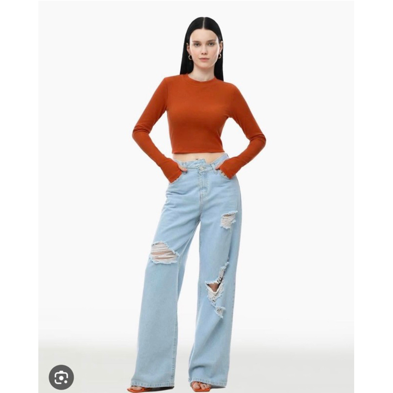 Áo cotton tăm croptop nữ GJ