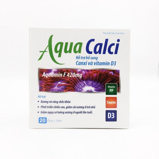 Bổ sung canxi và vtm D3 Aqua calci H20 ống