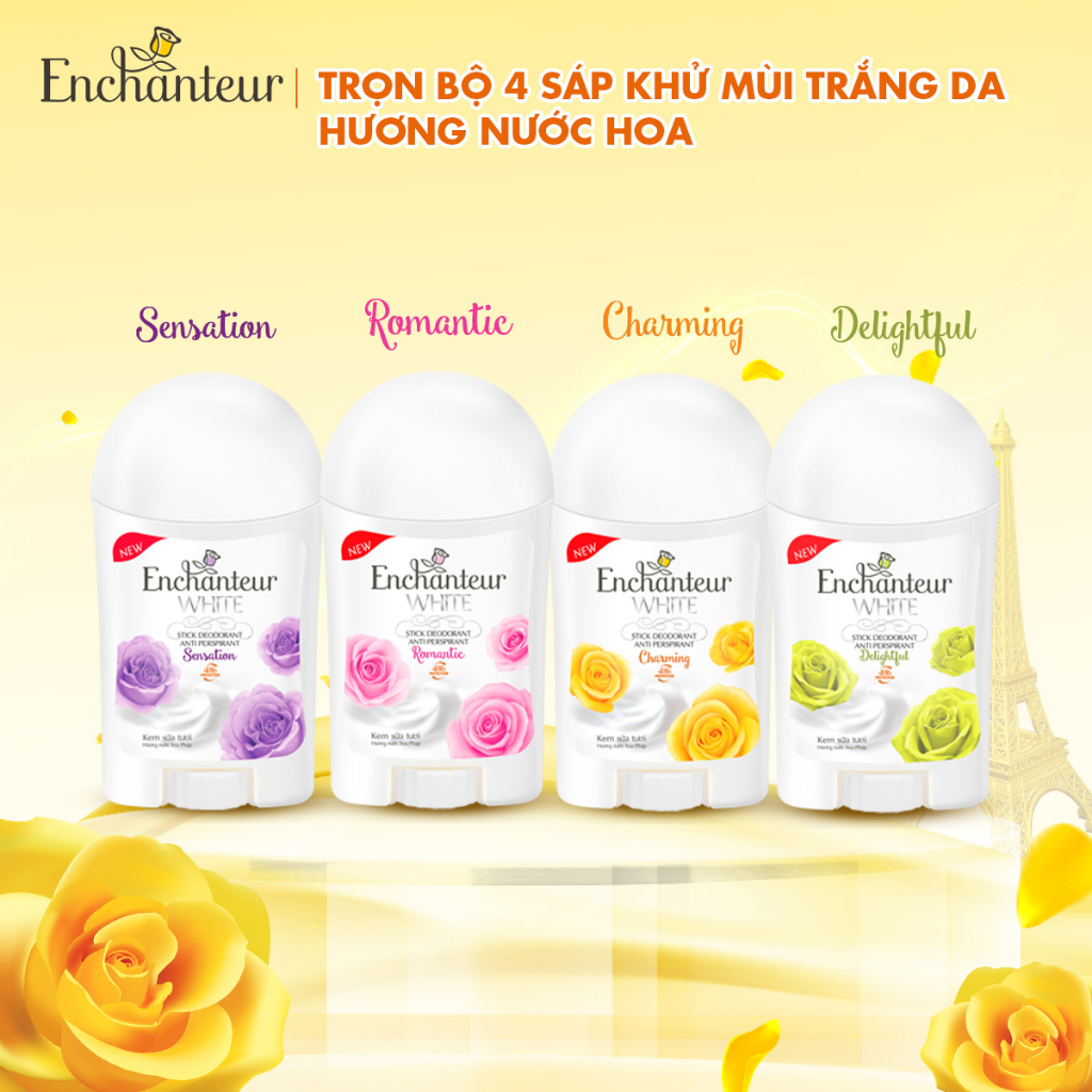 Combo 2 Sáp khử mùi trắng da Enchanteur Charming 40g/chai