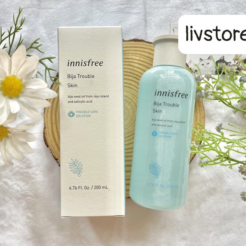 (Thanh lý date 2024) Nước Hoa Hồng Dành Cho Da Mụn Innisfree Jeju Bija Trouble Skin 200ml