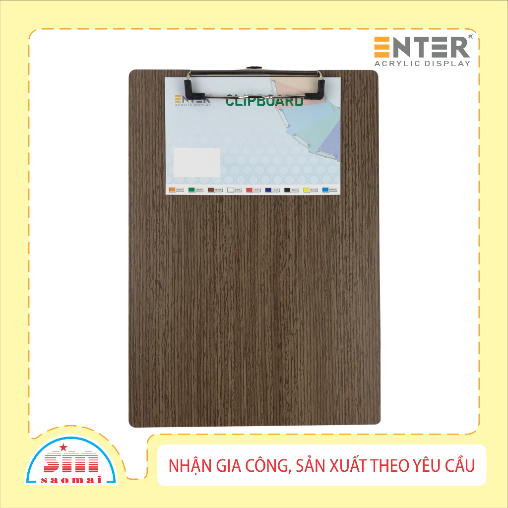 Bìa trình ký gỗ Enter G08 21.5x31.5cm A4 đứng
