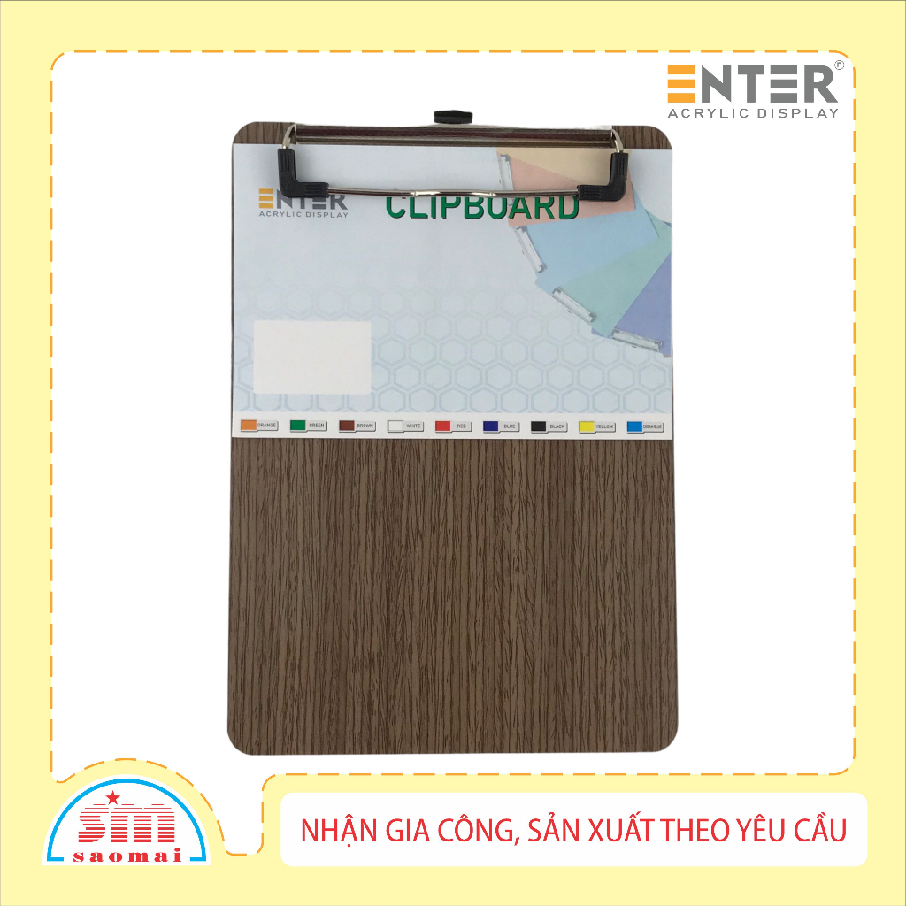 Bìa trình ký gỗ Enter G09 16.5x21.5cm A5 đứng