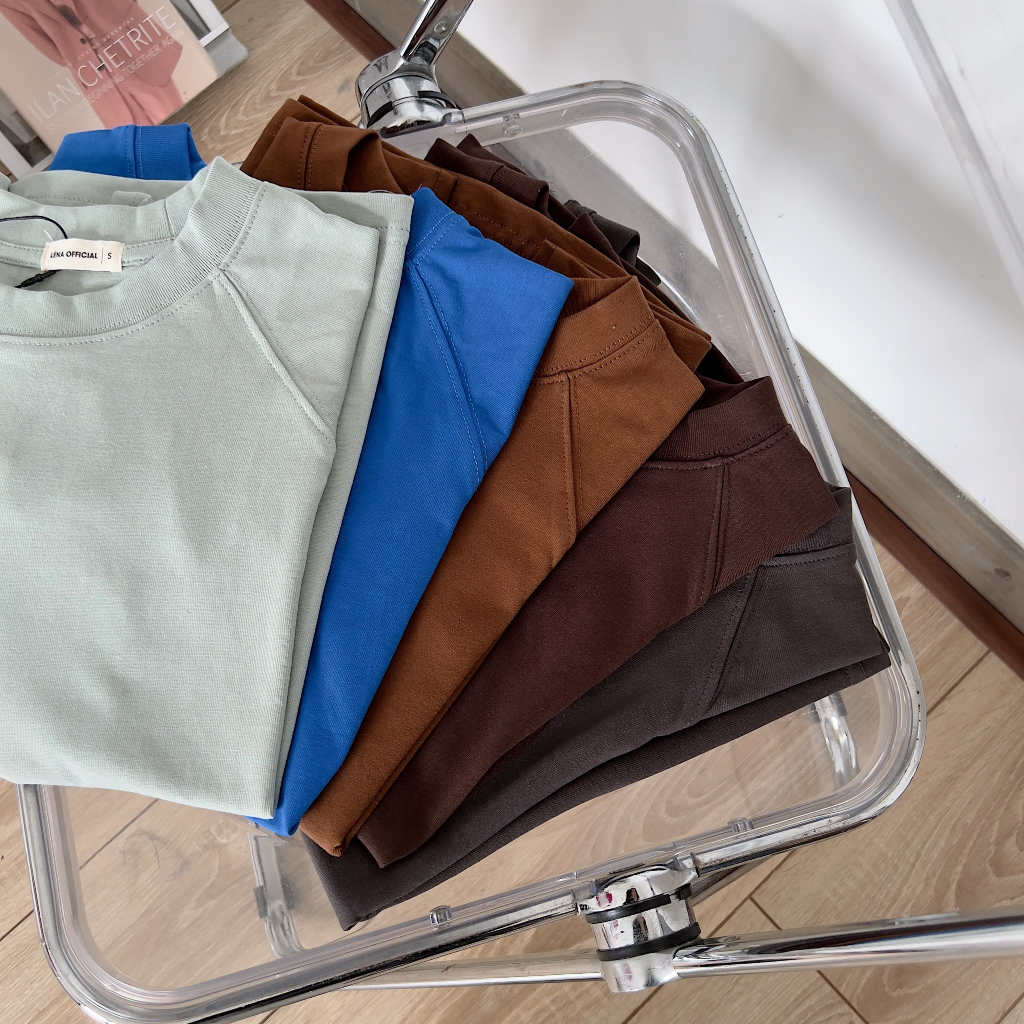 Áo thun Babytee Raglan 250GSM 100% Cotton 2c Mềm Mịn