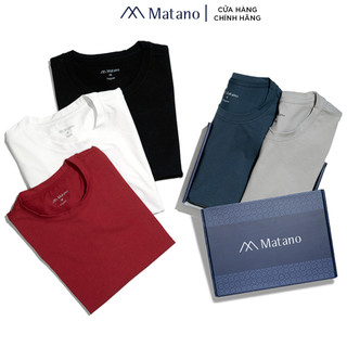Áo thun nam cổ tròn trơn MATANO AT051 ngắn tay, tối giản, vải cotton thấm mồ hôi, thoáng mát, co giãn, trẻ trung