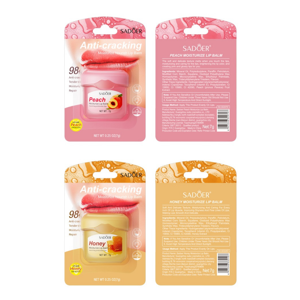 Son Dưỡng Môi Lip Balm SADOER, Dưỡng Ẩm Sâu, Giảm Thâm Hiệu Quả, Giúp Đôi Môi Mềm Mại Và Mịn Màng