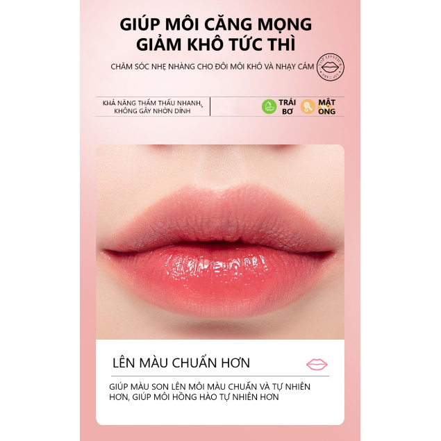 Son Dưỡng Môi Lip Balm SADOER, Dưỡng Ẩm Sâu, Giảm Thâm Hiệu Quả, Giúp Đôi Môi Mềm Mại Và Mịn Màng