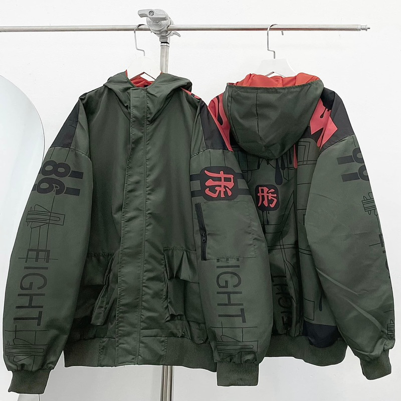 Áo Khoác Dù 2 Lớp Có Túi Trong EIGHT Unisex