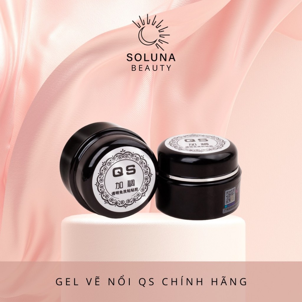 Gel vẽ nổi QS chính hãng trang trí móng 20ml - Gel đa năng chất đặc vẽ hoa thủy tinh, vẽ chà tráng gương, tạo hình nail