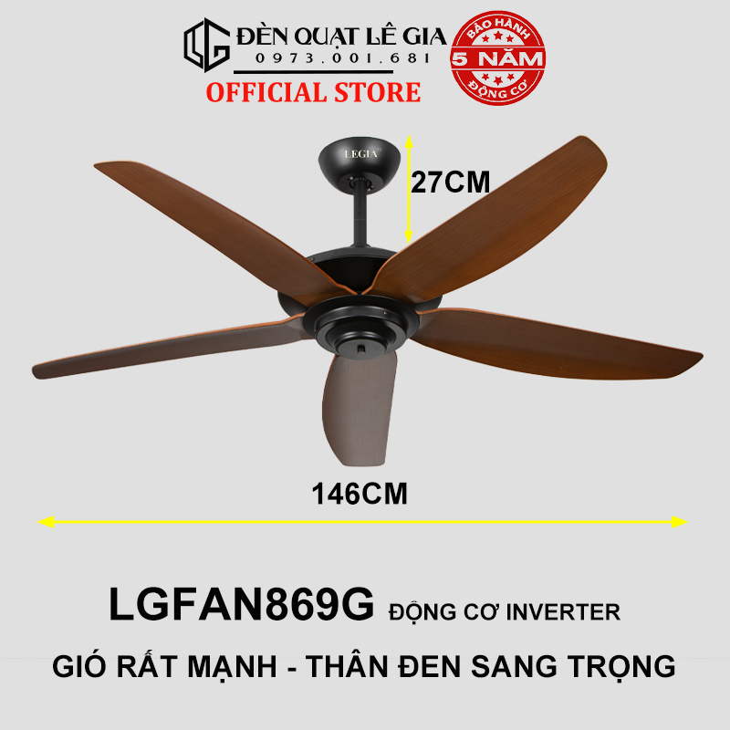 Quạt trần hiện đại Strong Wind LGFAN869
