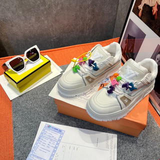 Giày thể thao L .V nâng đế buộc dây cham sneaker super Fullbox Bill túi
