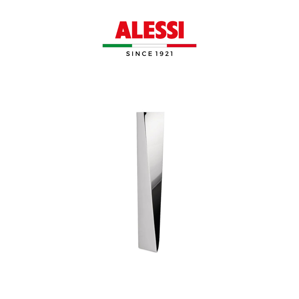 Bình hoa cao phong cách metallic bằng thép không gỉ ALESSI CREVASSE - Hàng chính hãng